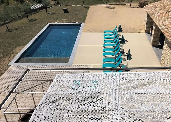 فندق Mas Piralet Ardeche En Pierre Piscine 6*12 Pool House Equipe *